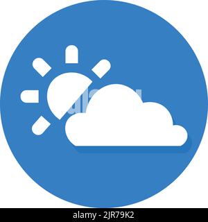 Cloudy weather icon. Concept of weather forescasting. Stock Vector