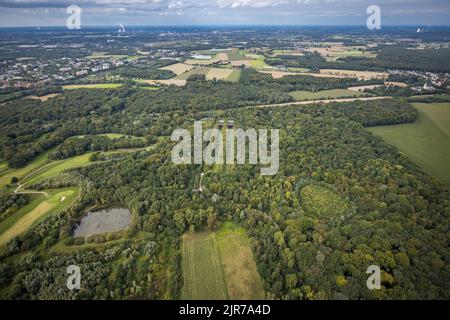 Aerial view, Former shooting range in the nature reserve Buschei Am