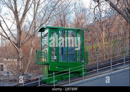 The closeup of funicular car in Odesa, Ukraine Stock Photo