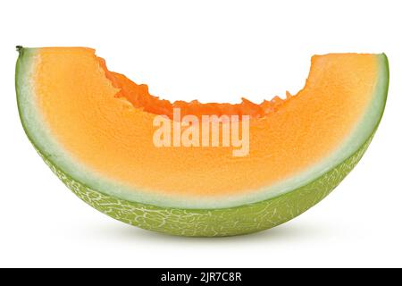 cantaloupe melon isolated on white background, clipping path, full depth of field Stock Photo
