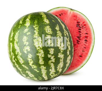 watermelon isolated on white background, clipping path, full depth of field Stock Photo