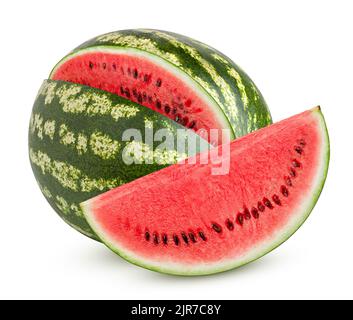 watermelon isolated on white background, clipping path, full depth of field Stock Photo