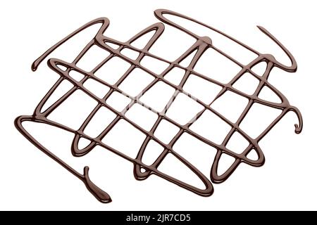 Liquid chocolate syrup isolated on white background, clipping path, full depth of field Stock Photo
