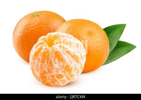 mandarin, tangerine, isolated on white background, clipping path, full depth of field Stock Photo