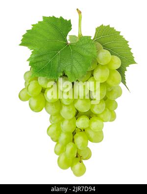Green grape, isolated on white background, clipping path, full depth of field Stock Photo