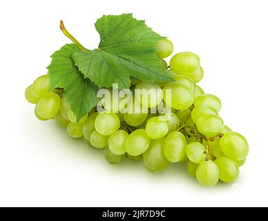 Green grape, isolated on white background, clipping path, full depth of field Stock Photo