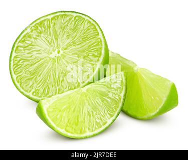 lime isolated on white background, clipping path, full depth of field Stock Photo
