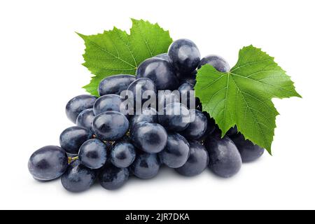 purple grape, isolated on white background, clipping path, full depth of field Stock Photo