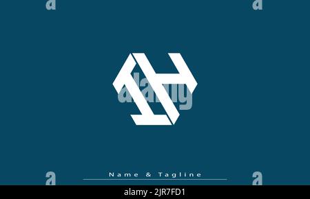 Alphabet letters Initials Monogram logo IH , HI Stock Vector
