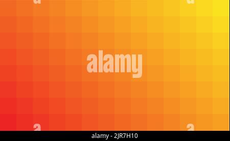 Orange-yellow vector background from squares. Illustration from orange squares. Abstract Geometric texture from orange squares Stock Vector