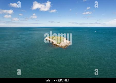 Moelfre Island (Ynys Moelfre) near Anglesey, North Wales. Stock Photo