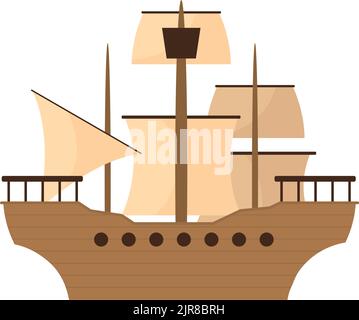 old caravel icon Stock Vector
