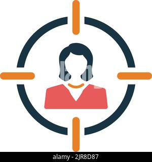 Customer, target, user icon is isolated on white background. Use for graphic and web design or commercial purposes. Vector EPS file. Stock Vector