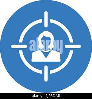 Customer, target, user icon is isolated on white background. Use for graphic and web design or commercial purposes. Vector EPS file. Stock Vector