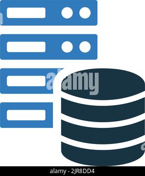 Database, server icon is isolated on white background. Use for graphic and web design or commercial purposes. Vector EPS file. Stock Vector