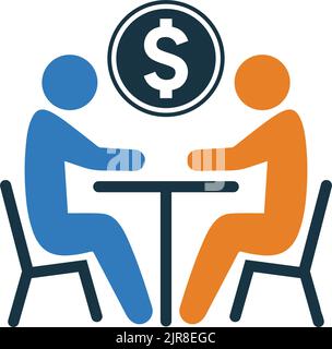 Finance, meet, meeting icon - Vector EPS file. Perfect use for print media, web, stock images, commercial use or any kind of design project. Stock Vector