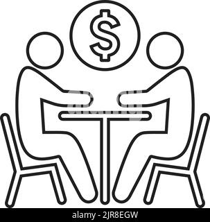 Finance, meet, meeting icon - Vector EPS file. Perfect use for print media, web, stock images, commercial use or any kind of design project. Stock Vector