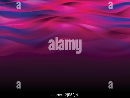 Blue and purple abstract smooth blurred waves background. Vector design Stock Vector