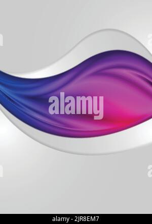 Abstract bright wavy flyers landing page background. Vector corporate design Stock Vector