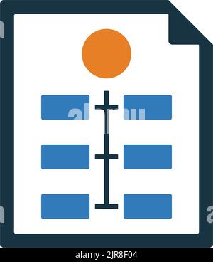 Flowchart, workflow, analytics icon - Vector EPS file. Perfect use for print media, web, stock images, commercial use or any kind of design project. Stock Vector