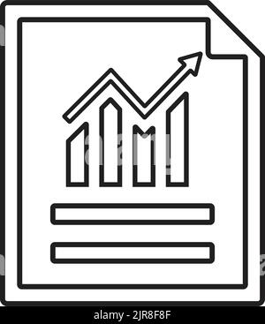 Graph, sheet icon - Simple editable vector EPS file. Stock Vector