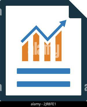 Graph, sheet icon - Simple editable vector EPS file. Stock Vector