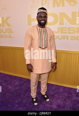 Conphidance walking the red carpet at the premiere of 'Honk For Jesus. Save Your Soul'  at Regal LA Live in Los Angeles, CA on August 22, 2022. (Photo By Scott Kirkland/Sipa USA) Stock Photo