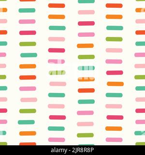 Abstract striped background pattern. Bright and fun vector seamless repeat of lines., geometric design element. Stock Vector