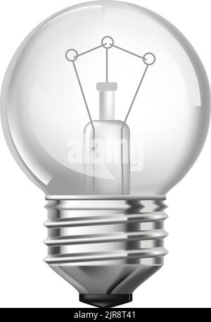 Incandescent light bulb, globe for illumination Stock Vector