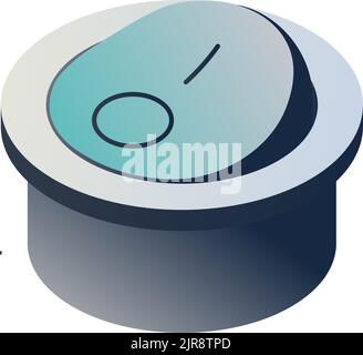 On and off button of electronic device, vector Stock Vector