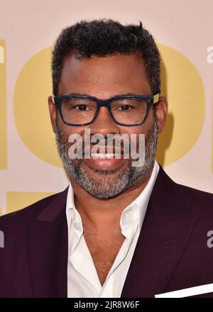 Jordan Peele walking the red carpet at the premiere of 'Honk For Jesus. Save Your Soul'  at Regal LA Live in Los Angeles, CA on August 22, 2022. (Photo By Scott Kirkland/Sipa USA) Stock Photo