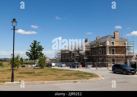 A house being built in Poundbury, Dorchester, Dorset, England Stock Photo