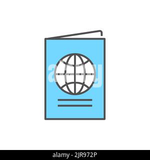 Passport Icon. Passport Related Vector Fill Icon Stock Vector