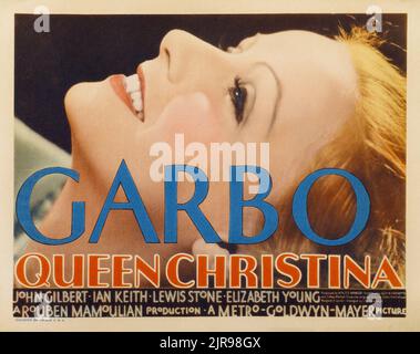 Queen Christina (MGM, 1933). Title Lobby Card feat Greta Garbo Stock Photo