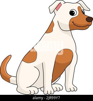 Jack Russell Terrier Dog Cartoon Colored Clipart Stock Vector