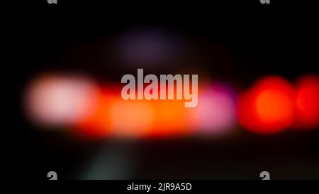 Defocused vehicles lights on the road for Abstract background Stock Photo