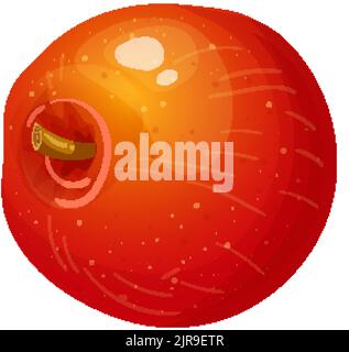 red apple cartoon vector illustration Stock Vector