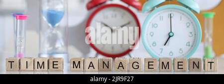 Time management and work time planning closeup Stock Photo