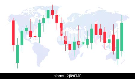 Chart candle stock graph forex market. Trade candle chart stock finance price exchange background crypto currency. Stock Vector