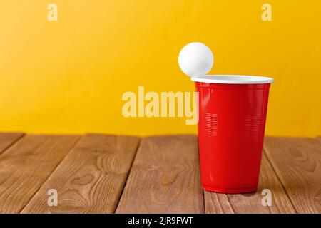 College party sport - beer pong Stock Photo