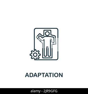 Adaptation icon. Line simple Psychology icon for templates, web design and infographics Stock Vector