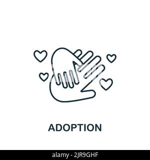 Adoption icon. Line simple Psychology icon for templates, web design and infographics Stock Vector