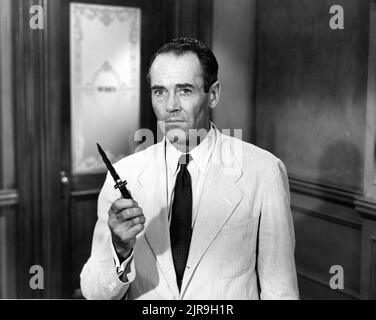 HENRY FONDA as Juror 8 in 12 ANGRY MEN 1957 director SIDNEY LUMET story / screenplay Reginald Rose Orion - Nova Productions / United Artists Stock Photo