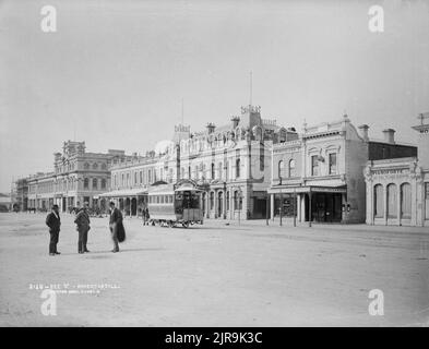 Dee Street, Invercargill, 1880s, Invercargill, by Burton Brothers. Stock Photo