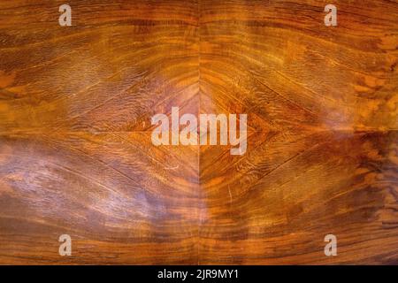 Wood texture of an 18th century French cabinet door Stock Photo