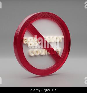 Beautiful abstract illustration Aggression Forbidden, prohibiting sign ...