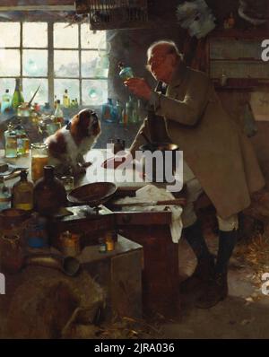 The result of high living, 1892, by Frederick Hall. Gift of the New Zealand Academy of Fine Arts, 1936. Stock Photo