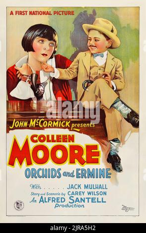 Colleen Moore - Orchids and Ermine (First National, 1927) vintage film poster Stock Photo