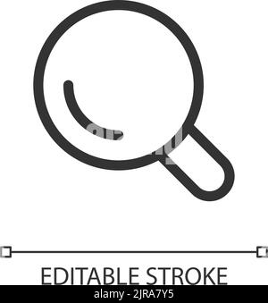 On-site search pixel perfect linear ui icon Stock Vector
