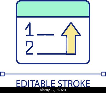 Tracking priority of tasks RGB color icon Stock Vector